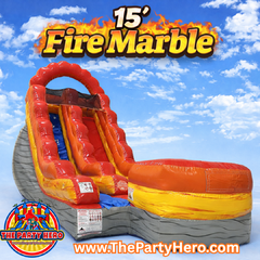 15' Fire Marble Wet/Dry Slide
